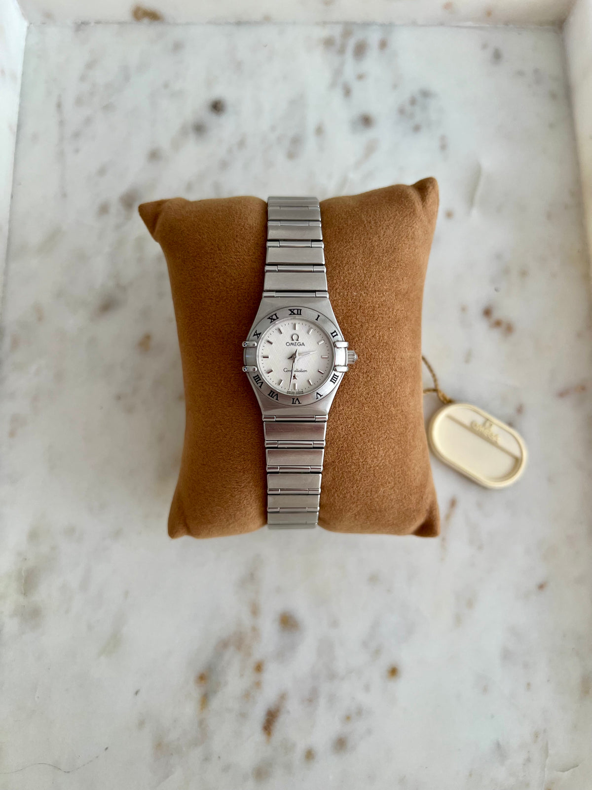 Omega Constellation Mini White Patterned Dial Women's Watch, product view 10.