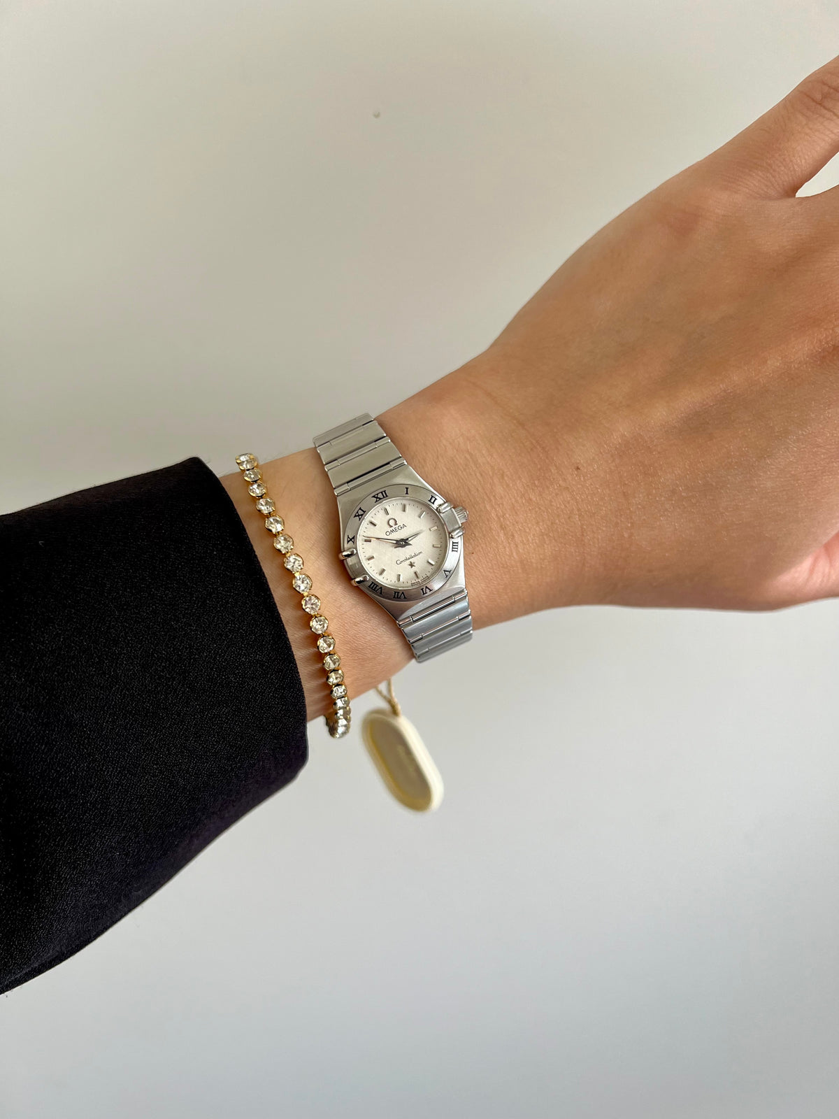 Omega Constellation Mini White Patterned Dial Women's Watch, product view 2.