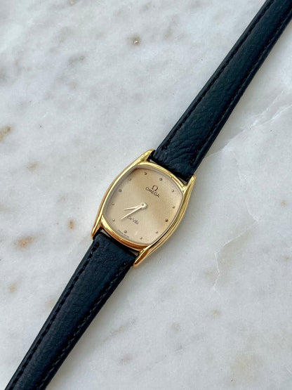 omega de ville cross hatch dial watch watch, view 4.