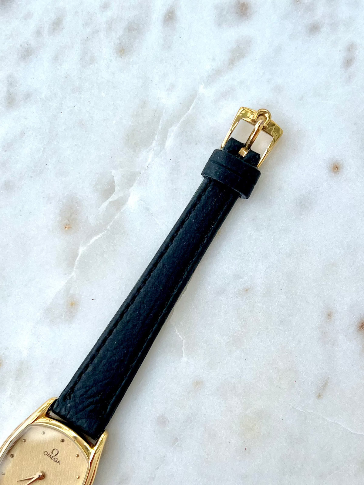 omega de ville cross hatch dial watch watch, view 5.