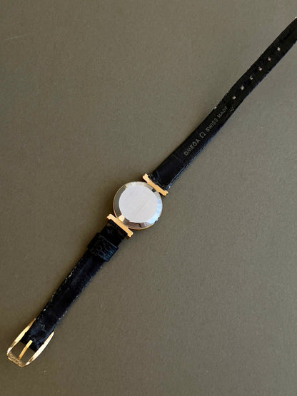 Omega De Ville Gold Toned Round Women’s Watch, case profile of a vintage women's watch at Gilded Hour.