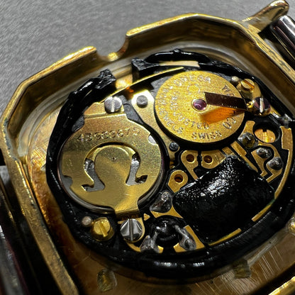 Omega De Ville Gold Toned Soft Octo Women’s Watch, front view of a vintage women's watch at Gilded Hour.