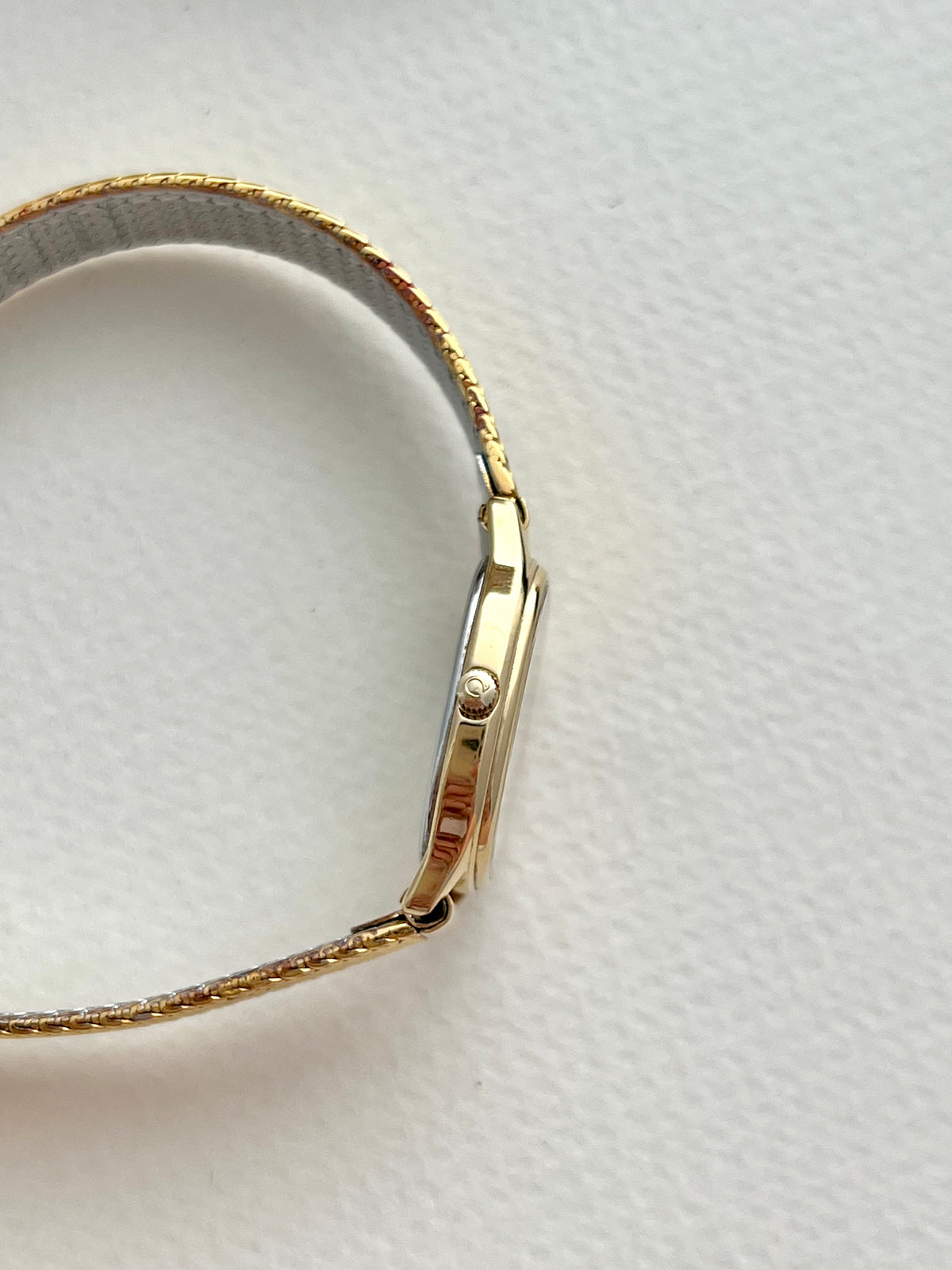Omega De Ville Oblong Womens Watch with Gold Mesh Bracelet, product view 10.