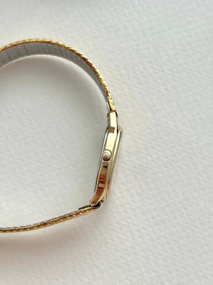 Omega De Ville Oblong Womens Watch with Gold Mesh Bracelet, product view 10.