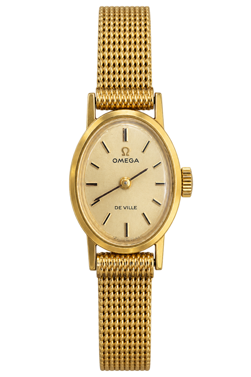 Omega De Ville Oval Champagne Dial Cocktail Women’s Watch