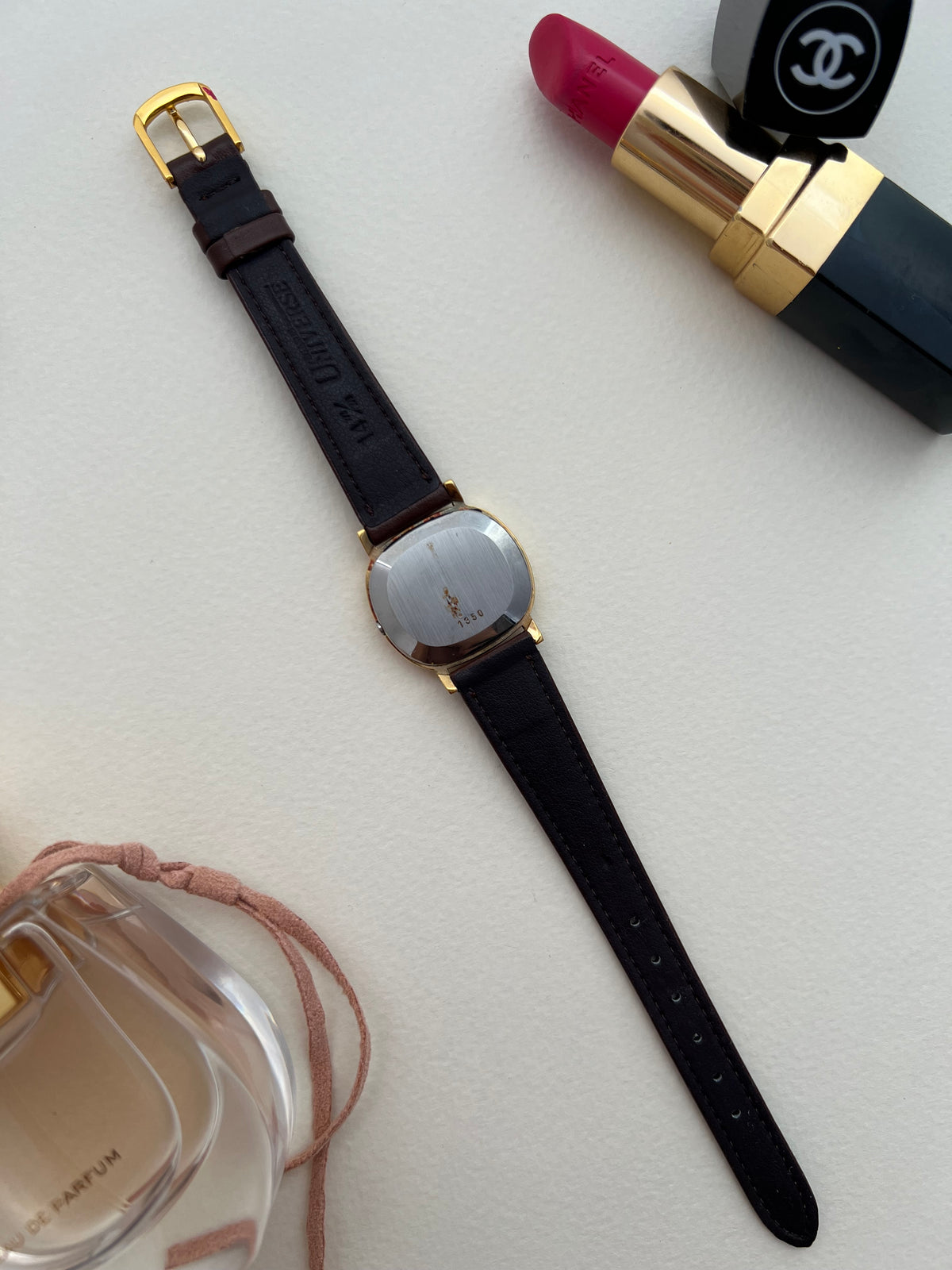 Omega De Ville Cushion Gold Toned Woman's Watch, box set of a vintage women's watch at Gilded Hour.