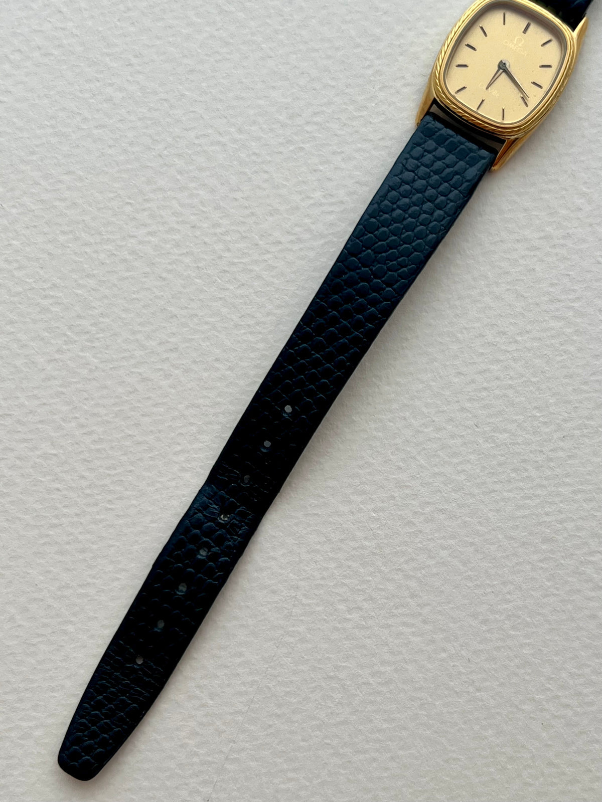 Omega De Ville watch with its presentation box.