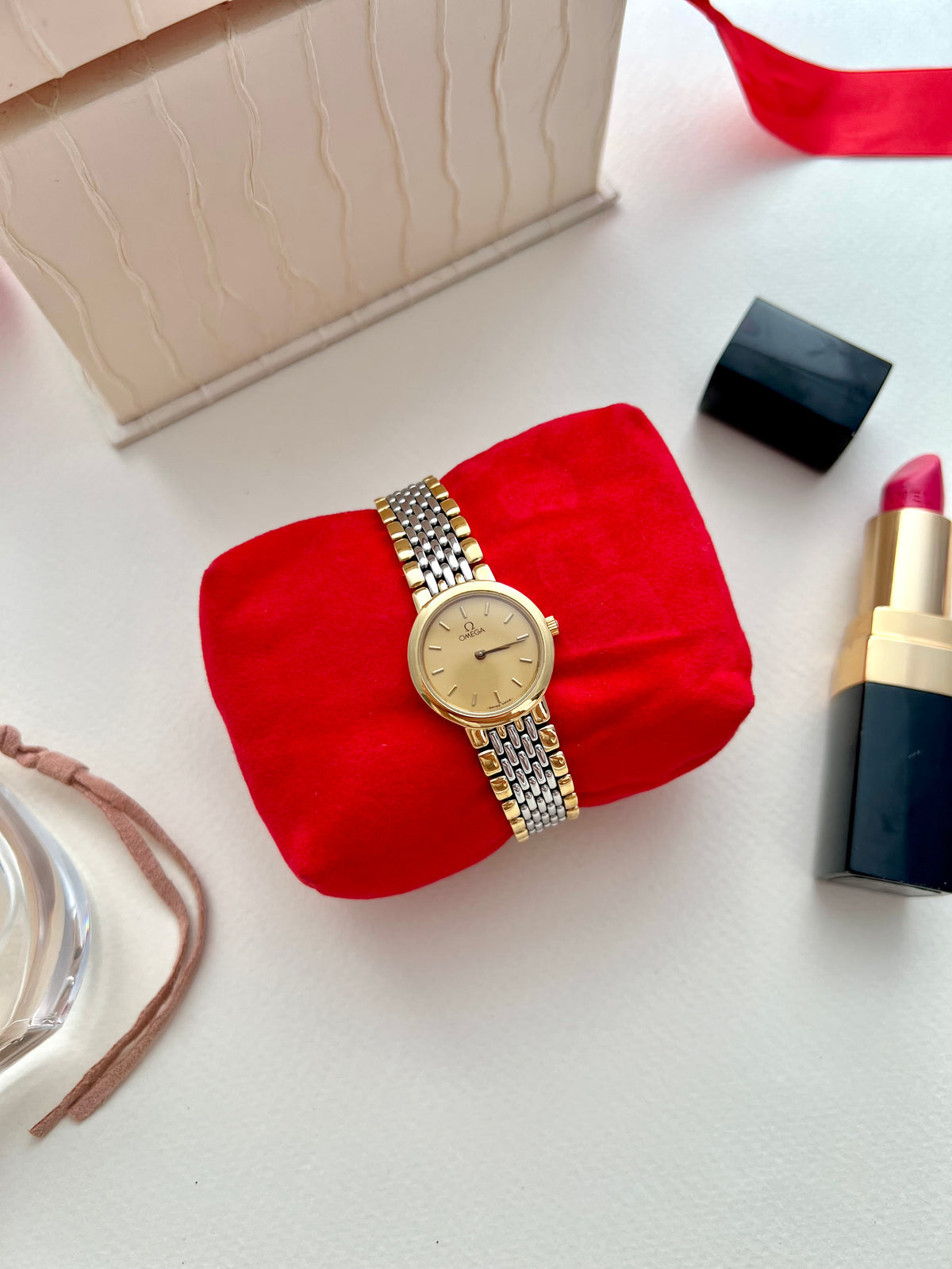 Omega De Ville Round Case Women's Watch "Ile de France" Collection | Gilded Hour NZ, view 3.