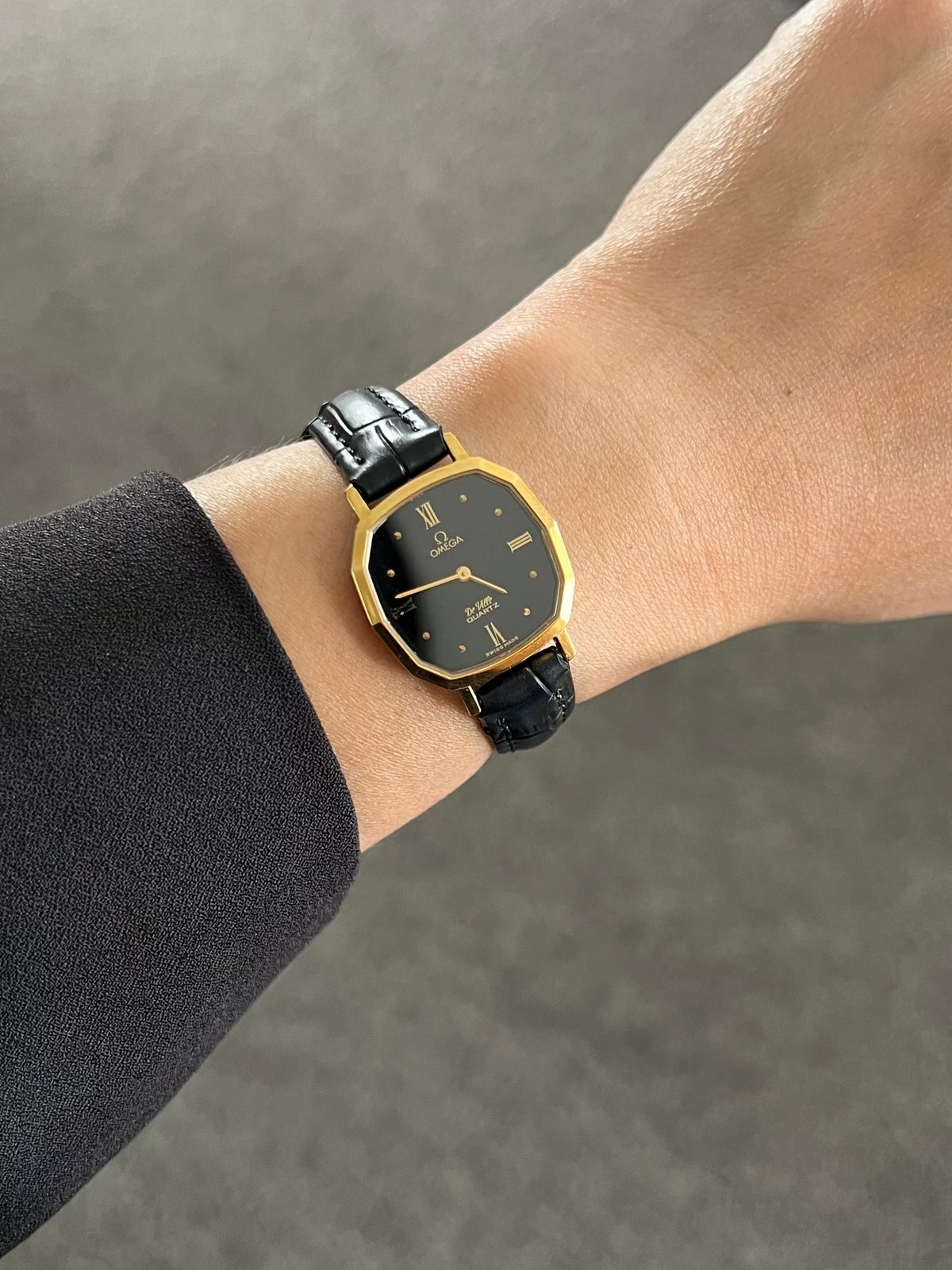 Omega De Ville Soft Octagonal Black Dial Womens Watch, product view 2.
