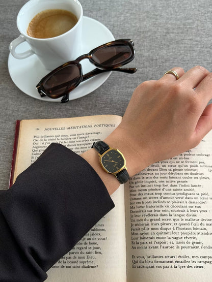 Omega De Ville Soft Octagonal Black Dial Womens Watch, product view 3.