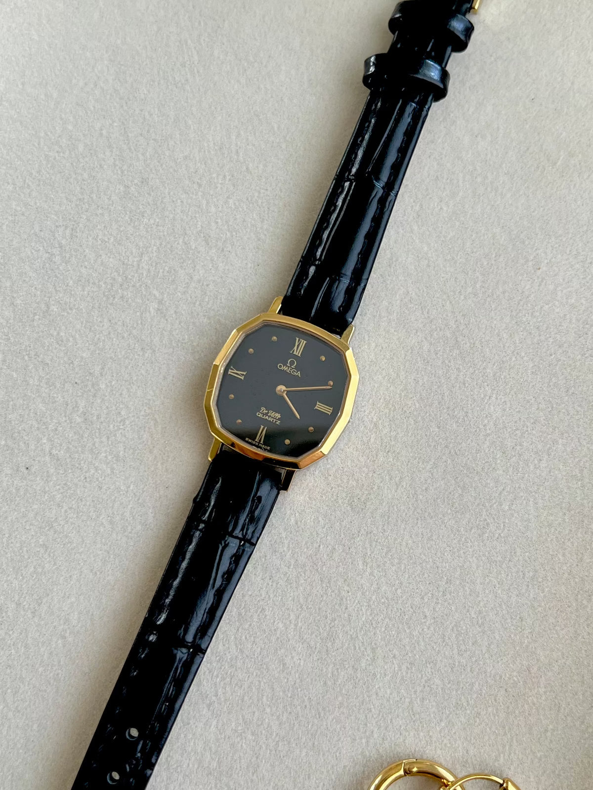 Omega De Ville Soft Octagonal Black Dial Womens Watch, product view 5.