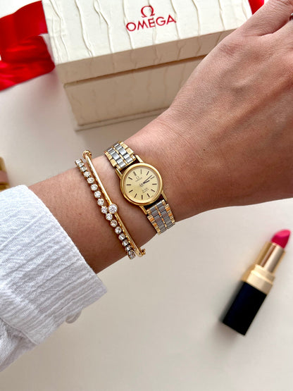 Omega De Ville Women's Watch with Two Tone Bracelet, view 3.