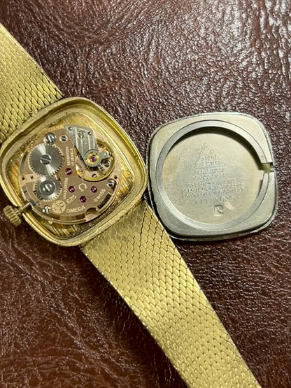 Omega Geneve Ladies’ Watch with Gold Mesh Bracelet