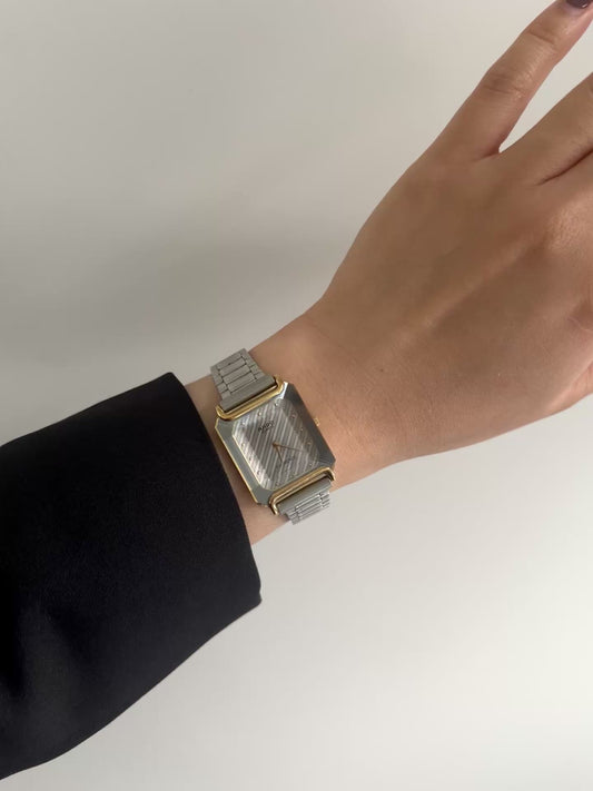 Rado Florence Two Tone Ladies Watch with Silver Stripe Dial