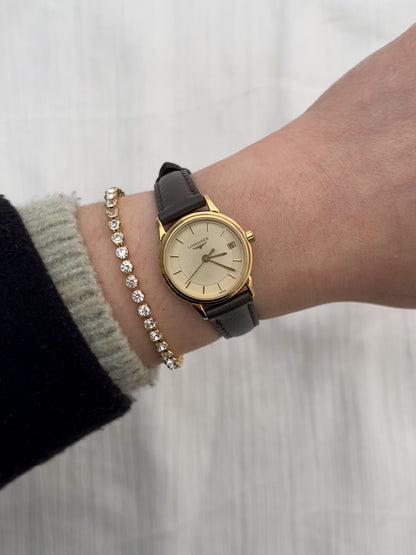 Longines Les Grandes Classique Gold Ladies’ Watch with Leather Strap
