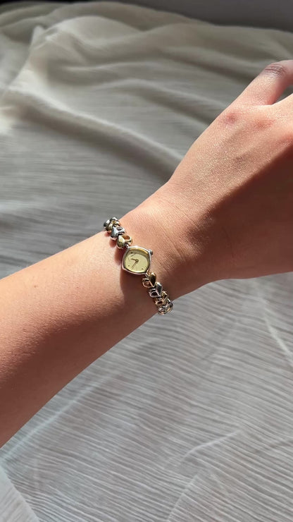Seiko Two Toned Women's Watch with Hearts Bracelet