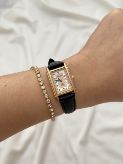 Burberrys Ladies Tank Watch – Blued Hands & Salmon-White Dial