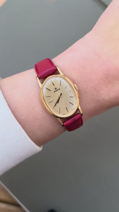 Rado Gold Toned Oval Woman's Watch