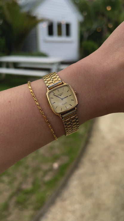 Longines Waffle Dial Square Woman's Watch