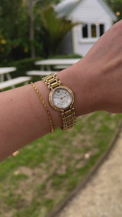 Seiko x Nina Ricci Ladies’ Gold-Tone Watch