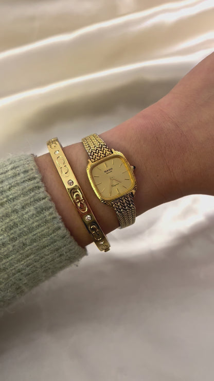 Rado Elegance Gold Toned Tank Woman's Watch