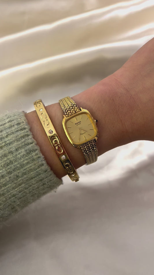 Rado Elegance Gold Toned Tank Woman's Watch