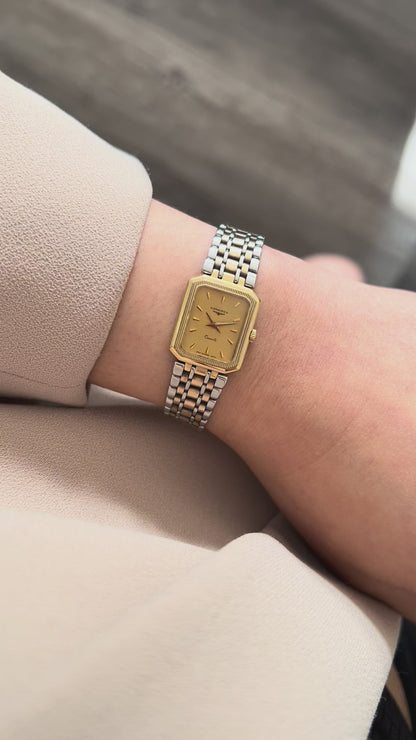 Longines Tank Women's Watch with Two Tone Bracelet