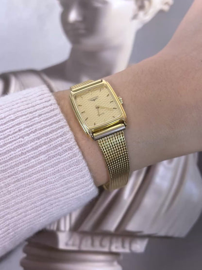 Longines High Texture Dial Gold Mesh Women’s Watch