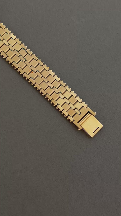 Longines Ladies's Watch in Gold with Unique Patterned Dial