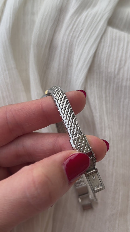 Seiko Two Toned Snake Skin Pattern Bracelet Watch