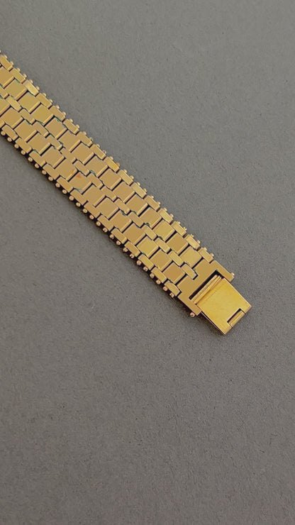 Longines Ladies's Watch in Gold with Unique Patterned Dial