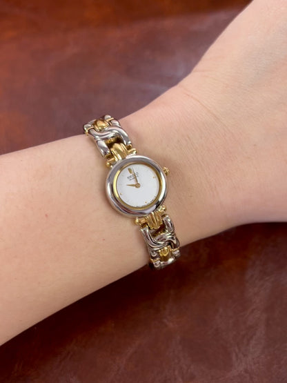 Seiko Petite Two-Tone Women's Watch with Intricate Bracelet