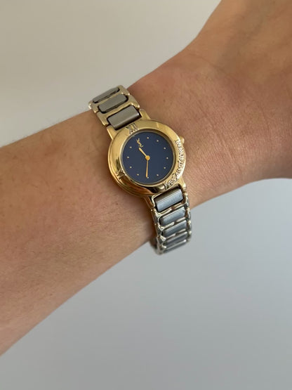 Yves Saint Laurent Two-Tone Deep Blue Dial Ladies’ Watch