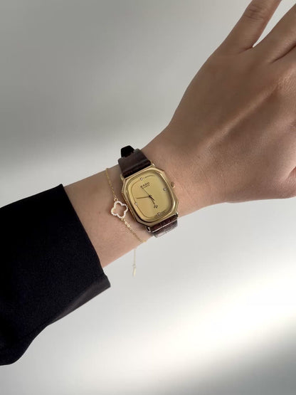 Rado Gold Contour Ladies Watch with Diamond Markers