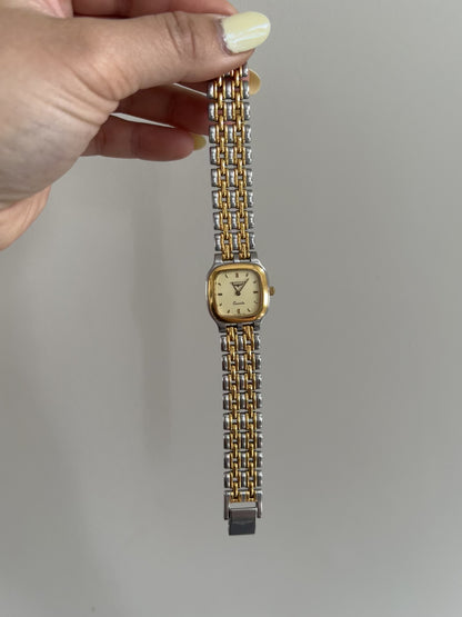 Longines Ladies Two Tone Bracelet Watch with Champagne Dial