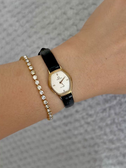 Omega De Ville Ladies Gold Tonneau Watch