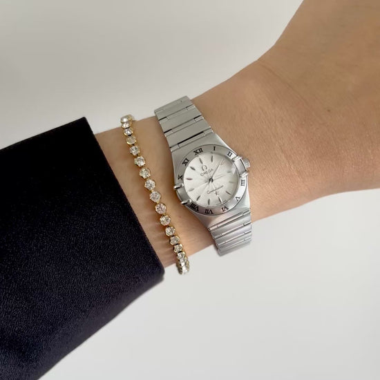 Omega Constellation Women's Watch with Guilloche Dial