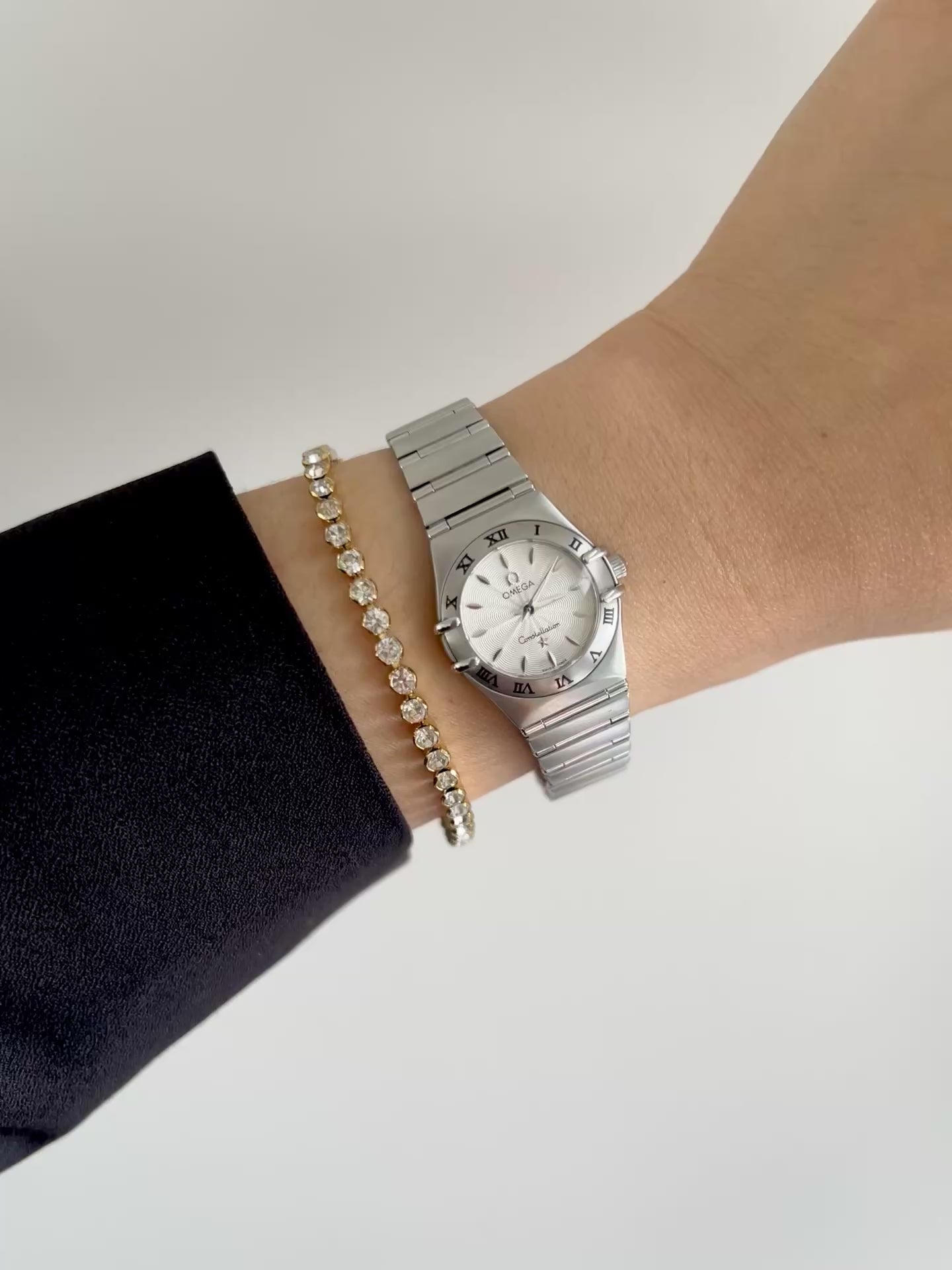 Omega Constellation Women's Watch with Guilloche Dial
