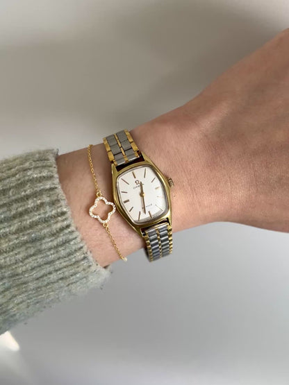 Omega De Ville Gold Woman's Watch with Tonneau Case