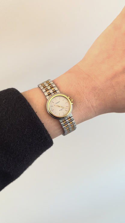 Tissot Seastar Two Toned Woman's Watch with Patterned Dial