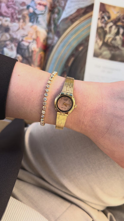 Citizen Woman's Watch with Unique Patterns and Pink Dial