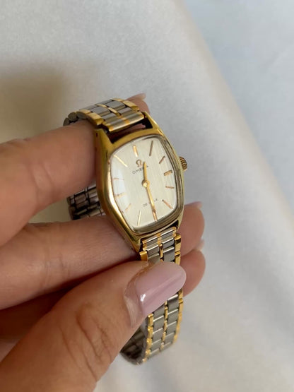Omega De Ville Gold Woman's Watch with Tonneau Case