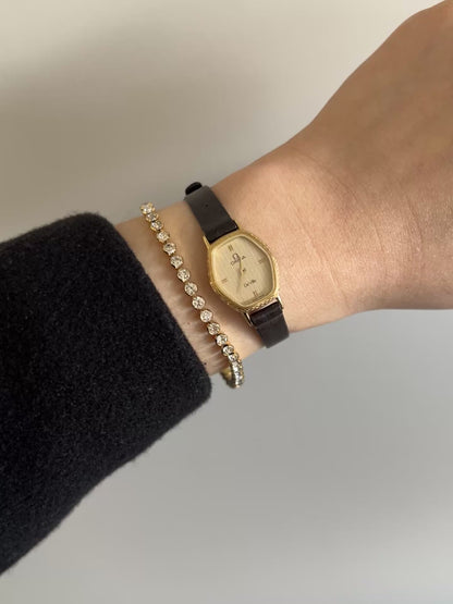 Omega De Ville Ladies Gold Tonneau Watch