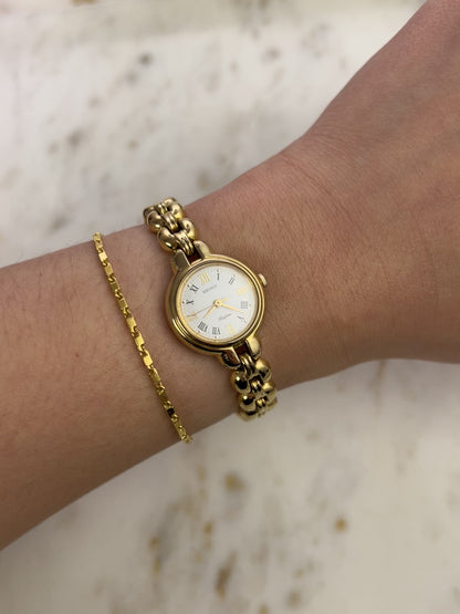 Seiko Belfina Gold Toned Round Woman's Watch