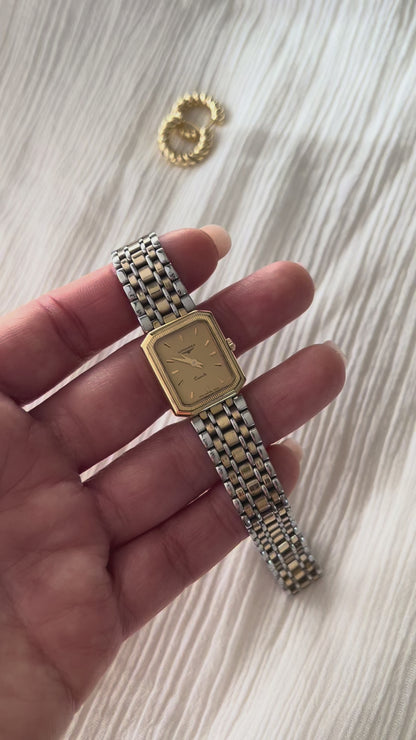 Longines Tank Women's Watch with Two Tone Bracelet