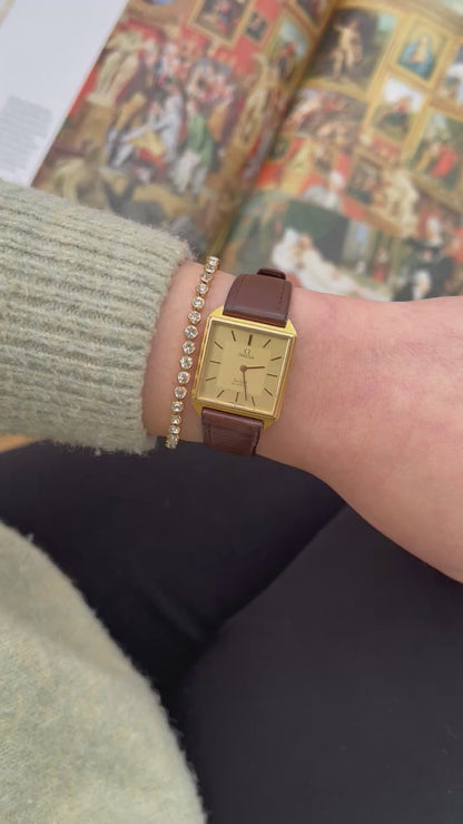 Omega De Ville Champagne Dial Gold Ladies’ Watch