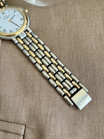 Raymond Weil Fidelio two tone bracelet and folding clasp detail
