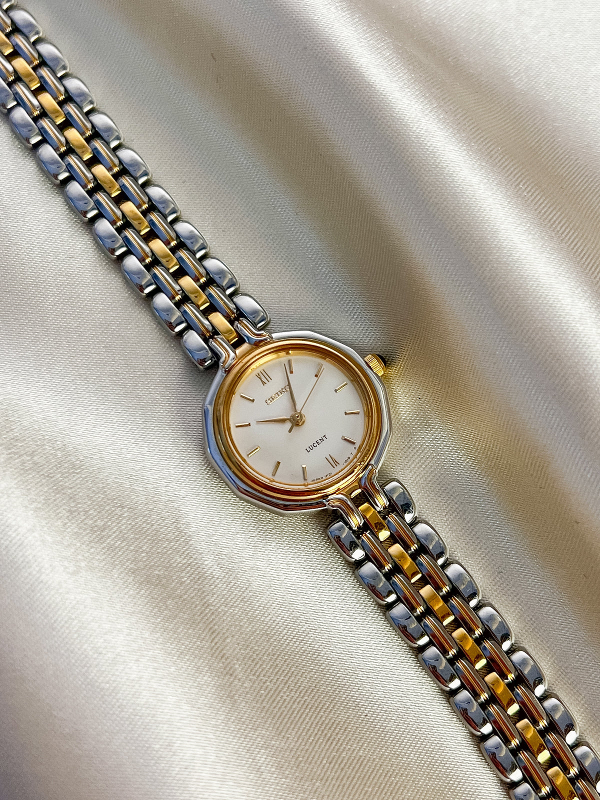 Seiko Lucent Champagne Dial Two Tone Women's Watch — product photograph 2