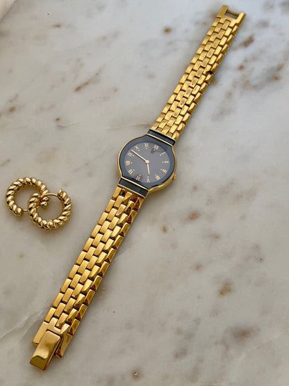 Seiko Lassale Black and Gold Bracelet Women’s Watch — product photograph 6, Gilded Hour NZ.