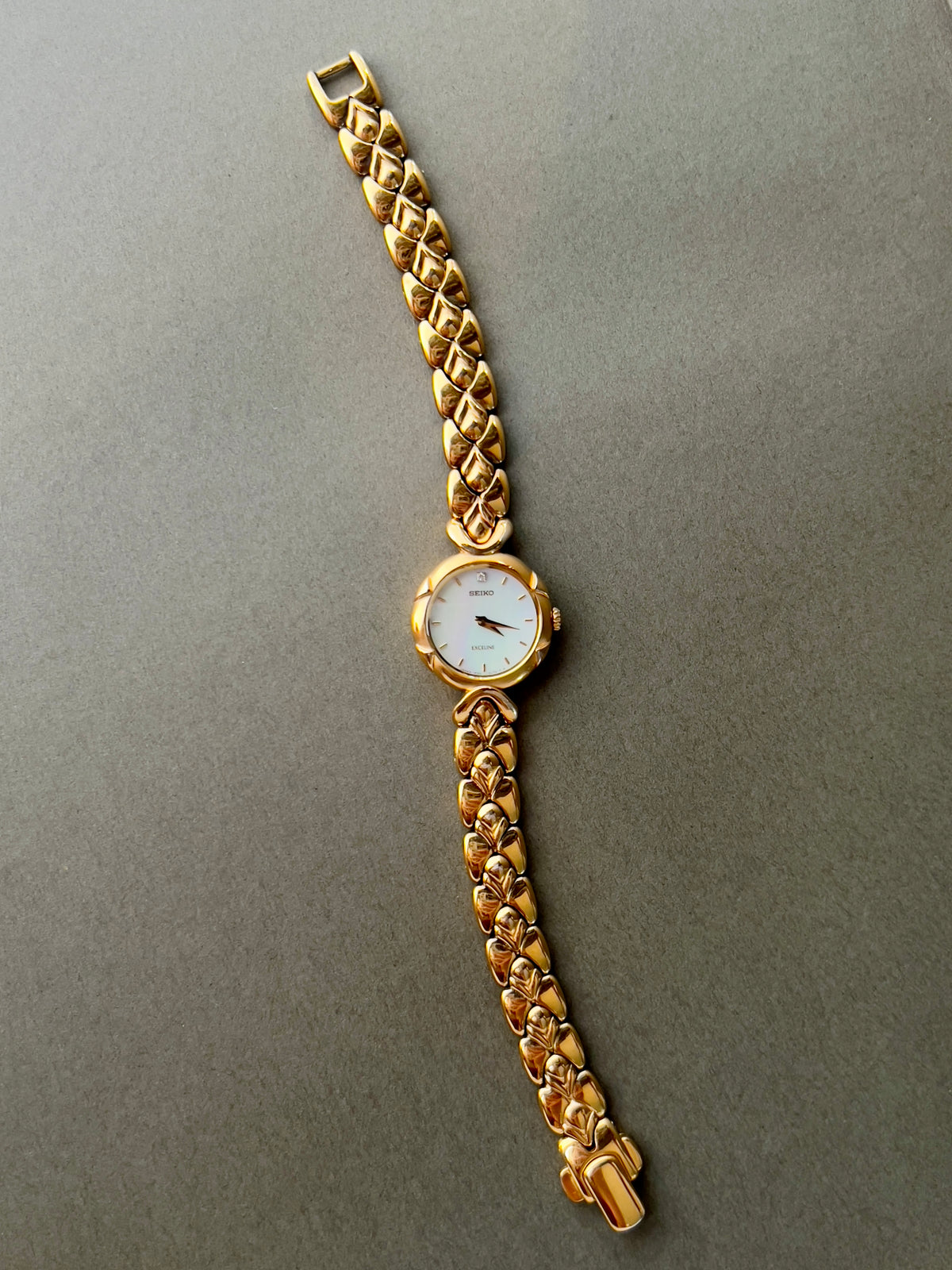 Seiko Exceline Mother of Pearl Diamond Women's Watch — product photograph 5, Gilded Hour NZ.